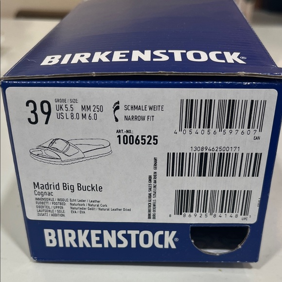 NWT Birkenstock Madrid Big Buckle in Cognac - Picture 2 of 8